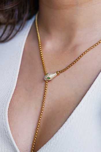 ESME_Gold Plated Ophira Lariat Necklace _Online_at_Aza_Fashions