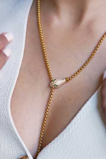 Buy_ESME_Gold Plated Ophira Lariat Necklace _Online_at_Aza_Fashions