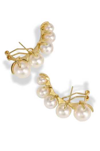 ESME_White Aeris Pearl Embellished Cuffs _Online_at_Aza_Fashions