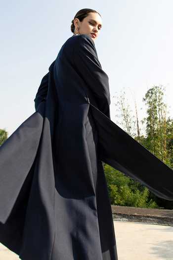 Raison D'Etre Atelier_Black Rayon The Augusta Ensemble Pant Set _Online_at_Aza_Fashions