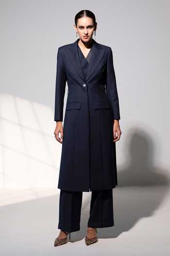 Buy_Raison D'Etre Atelier_Black Rayon The Augusta Ensemble Pant Set _Online_at_Aza_Fashions