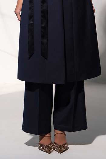 Shop_Raison D'Etre Atelier_Black Rayon The Augusta Ensemble Pant Set _Online_at_Aza_Fashions