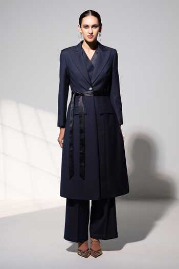 Shop_Raison D'Etre Atelier_Black Rayon The Augusta Ensemble Pant Set 