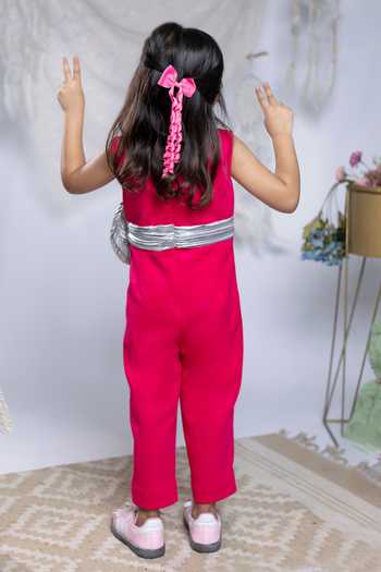 Shop_Label Kiaa_Pink Embroidered Jumpsuit _at_Aza_Fashions