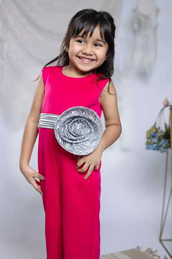 Label Kiaa_Pink Embroidered Jumpsuit _Online_at_Aza_Fashions