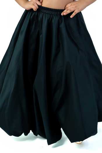 Label Kiaa_Gold Taffeta Embroidered Top And Lehenga Set _Online_at_Aza_Fashions