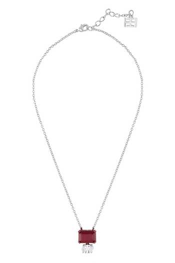 Shop_Isharya_Red Marquise Pendant Necklace _at_Aza_Fashions