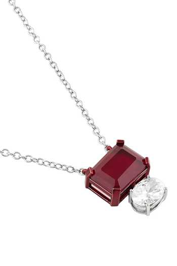 Buy_Isharya_Red Marquise Pendant Necklace _Online_at_Aza_Fashions