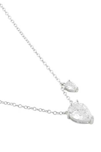 Buy_Isharya_Silver Plated Camellia Opaline Pendant Necklace _Online_at_Aza_Fashions