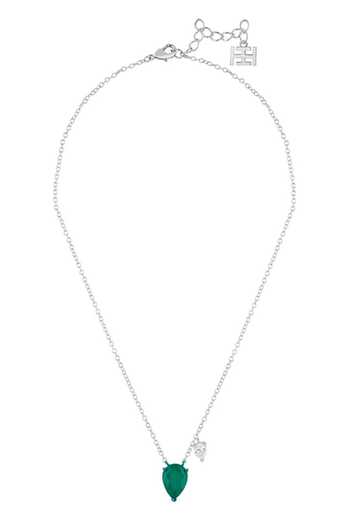 Shop_Isharya_Green Alouette Pendant Necklace _at_Aza_Fashions