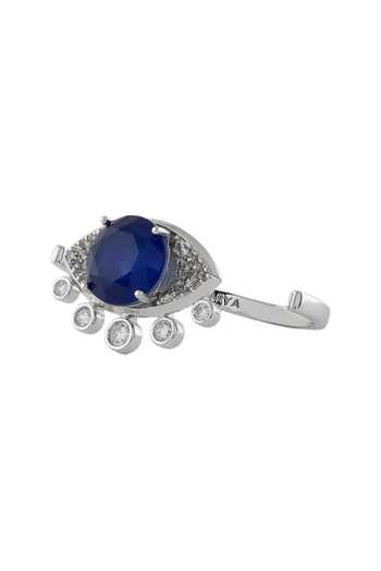 Buy_Isharya_Blue Isolde Sapphire Ring _Online_at_Aza_Fashions