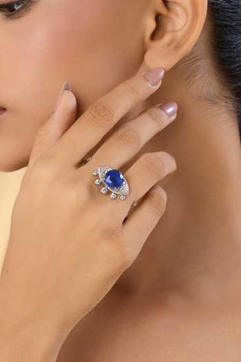 Buy_Isharya_Blue Isolde Sapphire Ring _at_Aza_Fashions