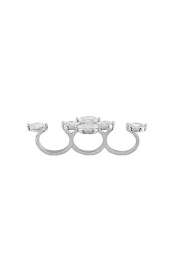 Isharya_Silver Plated Arabella Opaline Ring _Online_at_Aza_Fashions