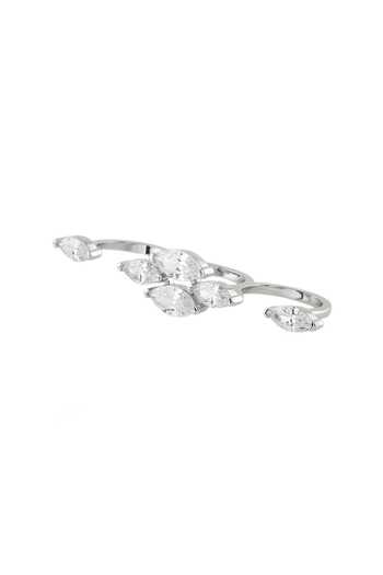 Buy_Isharya_Silver Plated Arabella Opaline Ring _Online_at_Aza_Fashions