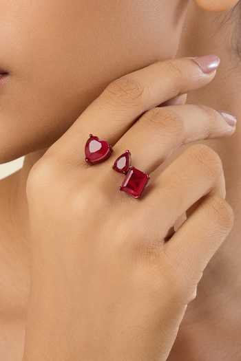 Buy_Isharya_Red Mirabelle Ruby Ring _at_Aza_Fashions