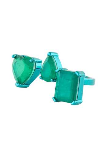 Shop_Isharya_Green Florence Stone Studded Ring _at_Aza_Fashions