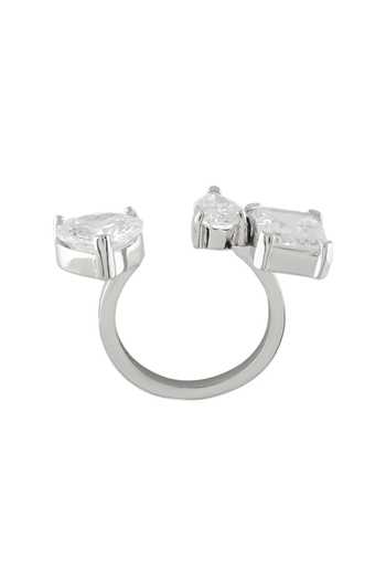 Isharya_Silver Plated Estelle Opaline Ring _Online_at_Aza_Fashions