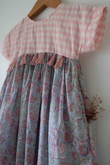 Love The World Today_Pink Tassel Butterfly Dress _Online_at_Aza_Fashions