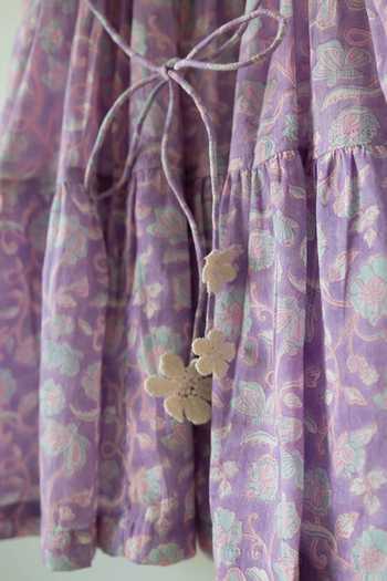 Buy_Love The World Today_Purple Cotton Fools Paradise Printed Dress 