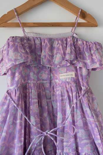 Love The World Today_Purple Cotton Fools Paradise Printed Dress 