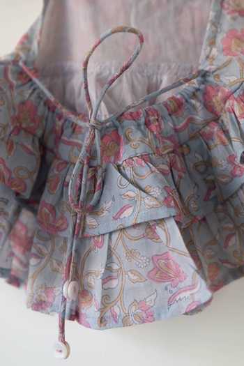 Buy_Love The World Today_Blue Cotton Butterfly Halter Neck Top And Skirt Set 