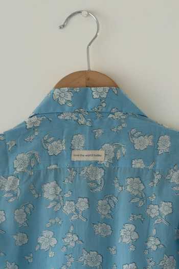 Shop_Love The World Today_Blue Cotton Boogie Shirt And Shorts Set 