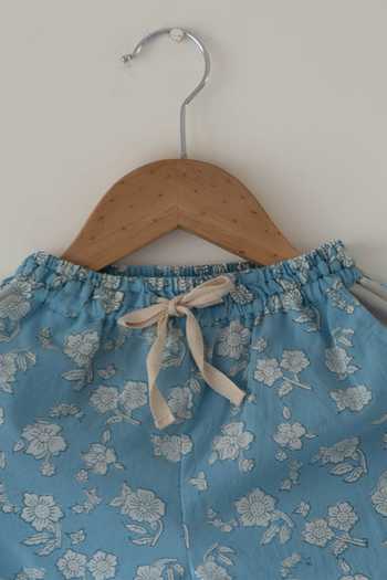 Shop_Love The World Today_Blue Cotton Boogie Shirt And Shorts Set _Online