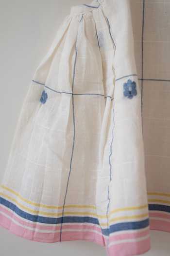 Love The World Today_Off White Cotton Lullaby Skies Woven Top _Online_at_Aza_Fashions