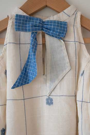 Love The World Today_Off White Cotton Lullaby Skies Woven Top _at_Aza_Fashions