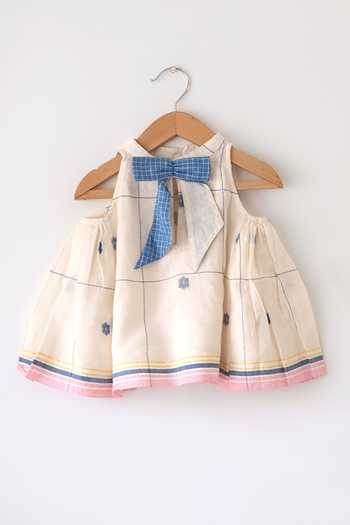 Shop_Love The World Today_Off White Cotton Lullaby Skies Woven Top _at_Aza_Fashions