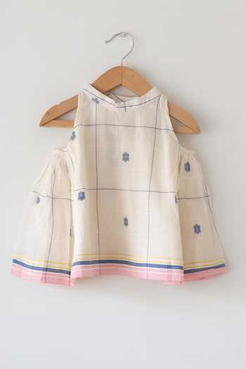 Buy_Love The World Today_Off White Cotton Lullaby Skies Woven Top 