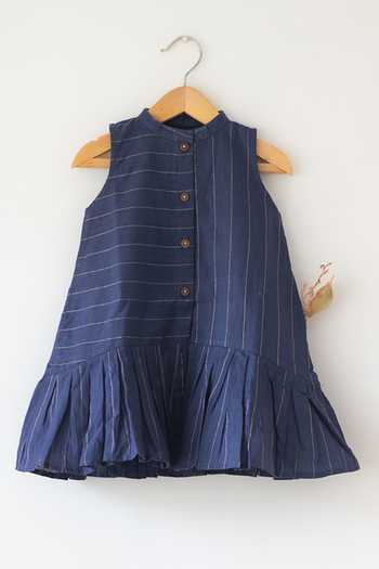 Buy_Love The World Today_Blue Cotton Pitter Patter Striped Dress 