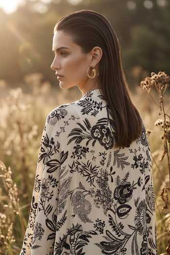 Buy_Basanti Kapde aur Koffee_Black Chantilly, Crepe Sweetheart Neck, Open Midnight Fleur Embroidered Cape Set _Online_at_Aza_Fashions