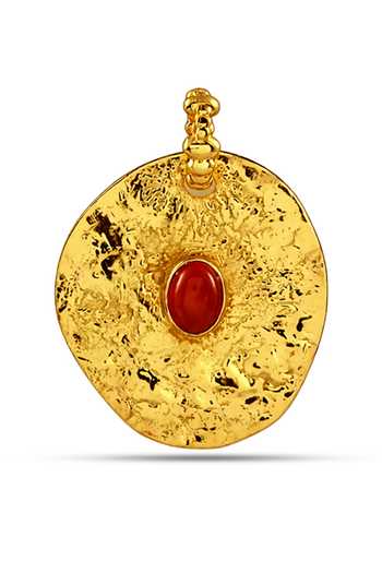 Arvino_Gold Plated Vintage Totem Embellished Charm _Online_at_Aza_Fashions