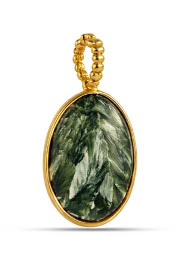 Shop_Arvino_Green Marbled Oval Charm _at_Aza_Fashions