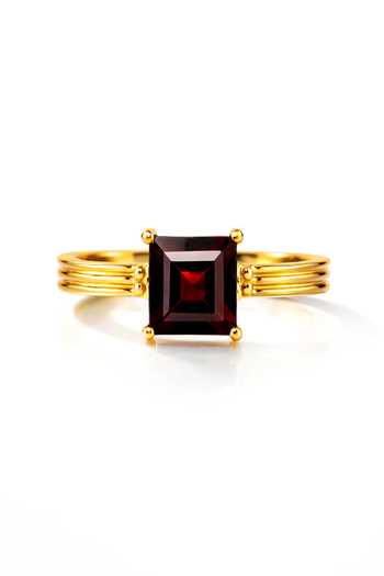 Arvino_Red Stone Studded Ring _Online_at_Aza_Fashions