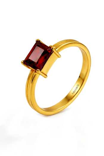 Shop_Arvino_Red Stone Studded Ring _at_Aza_Fashions
