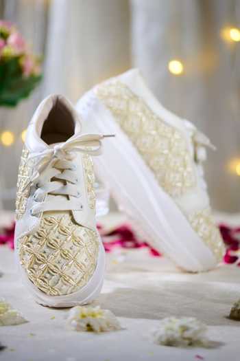 Shop_House of Vian_White Elysian Pearl Embroidered Sneakers _at_Aza_Fashions