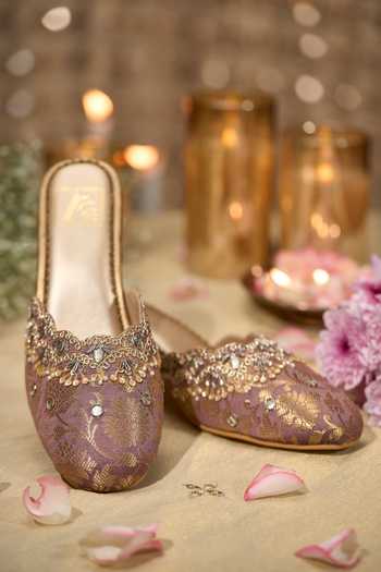 Buy_House of Vian_Purple Nazneen Mule Heels _at_Aza_Fashions