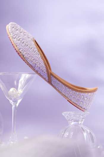 House of Vian_Purple Saniya Lilac Juttis _Online_at_Aza_Fashions