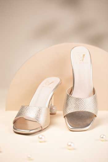 Shop_House of Vian_Gold Vivienne Embossed Heels _at_Aza_Fashions