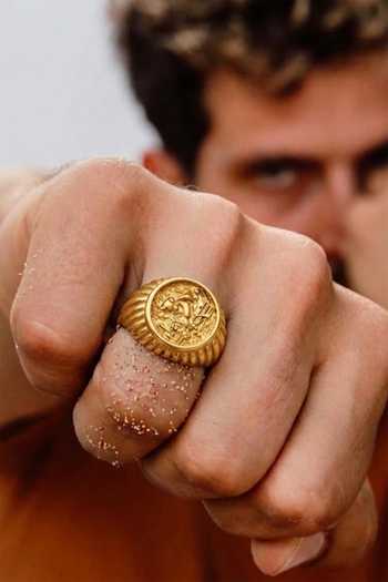 Buy_Arvino_Gold Vintage Engraved Ring _at_Aza_Fashions