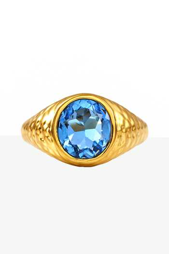 Arvino_Blue Stone Dome Ring _Online_at_Aza_Fashions