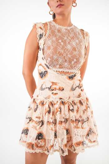 Buy_9899_Cream Lace High , Scoop Layered Dress _Online_at_Aza_Fashions