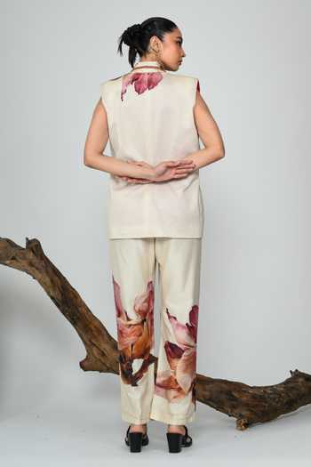 Shop_The Dramebaaz CO_Blush Silk Petals After Time Blazer Set _at_Aza_Fashions