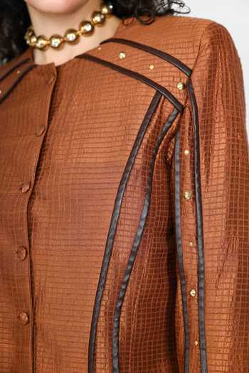 Buy_The Dramebaaz CO_Brown Silk Espresso Handloom Waistcoat Set 