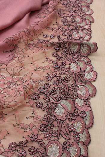 Buy_Mauli Cashmere_Pink Dainty Petals Embroidered Stole _Online_at_Aza_Fashions
