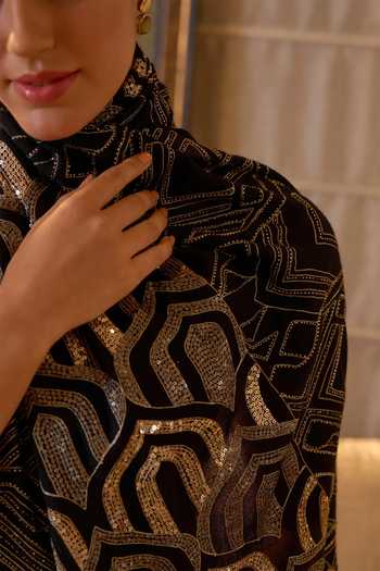 Buy_Mauli Cashmere_Black Astral Art Embroidered Pure Cashmere Stole _Online_at_Aza_Fashions