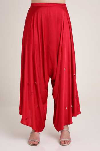 Shop_Keith Gomes_Multicolor Silk, Satin, Net Tassels Halter Neck Raw Ombre Kurta Set _Online_at_Aza_Fashions