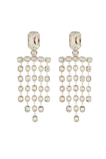 Shop_Radhika Agrawal Jewels_White Bijou Crystal Embellished Earrings _at_Aza_Fashions